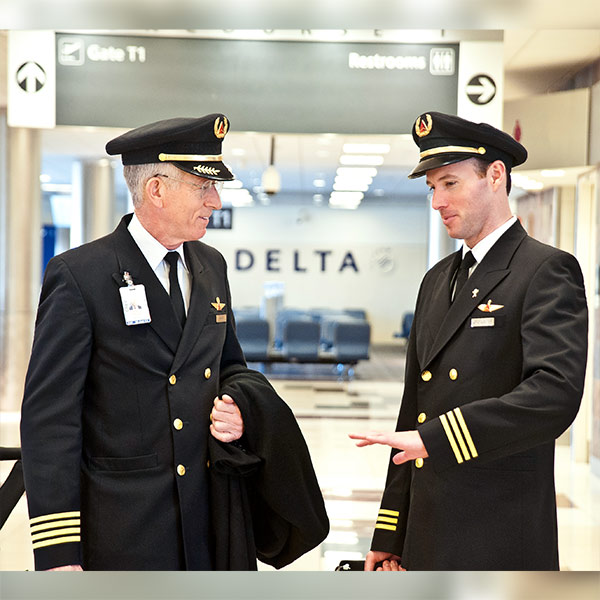 Candid Photography - Delta Airlines Pilots, Captain and First Officer