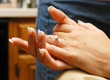 Bride's ring, close up