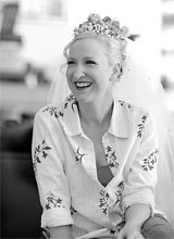 bride at salon, headshot